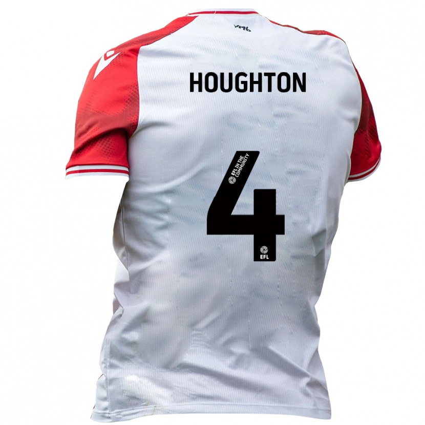 Danxen Men Jordan Houghton #4 White Red Home Jersey 2025/26 T-Shirt