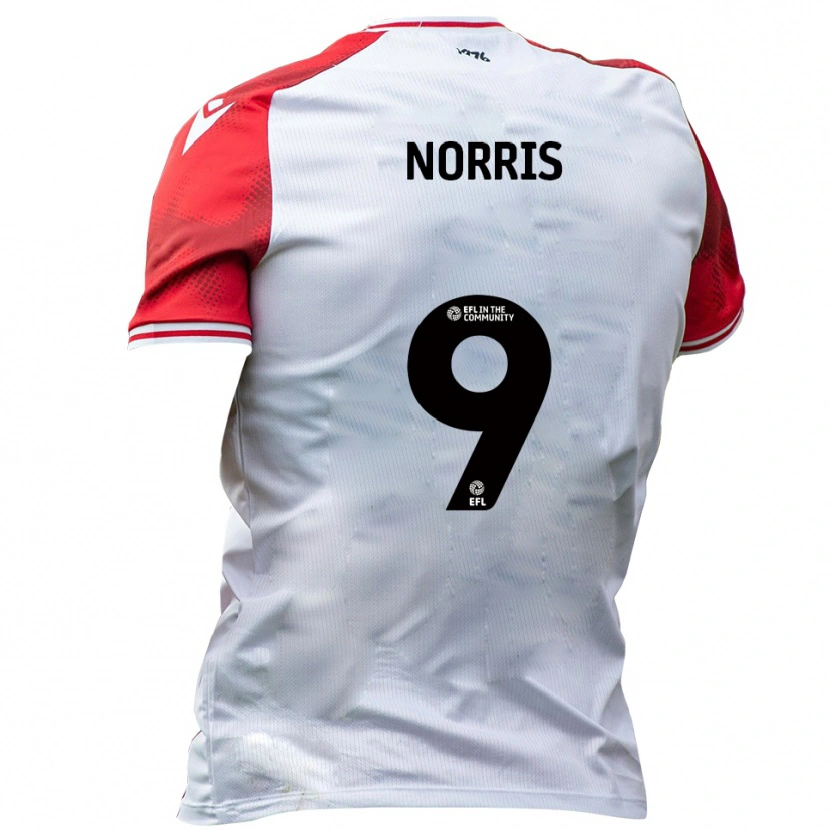 Danxen Men Frank Norris #9 White Red Home Jersey 2025/26 T-Shirt