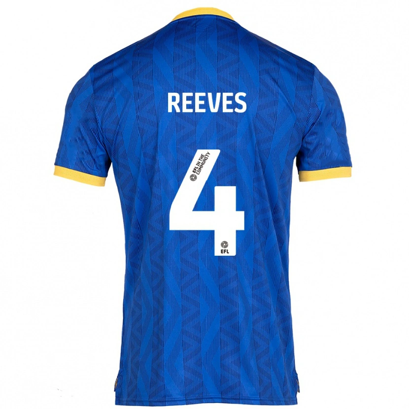 Danxen Men Jake Reeves #4 Navy Yellow Home Jersey 2025/26 T-Shirt