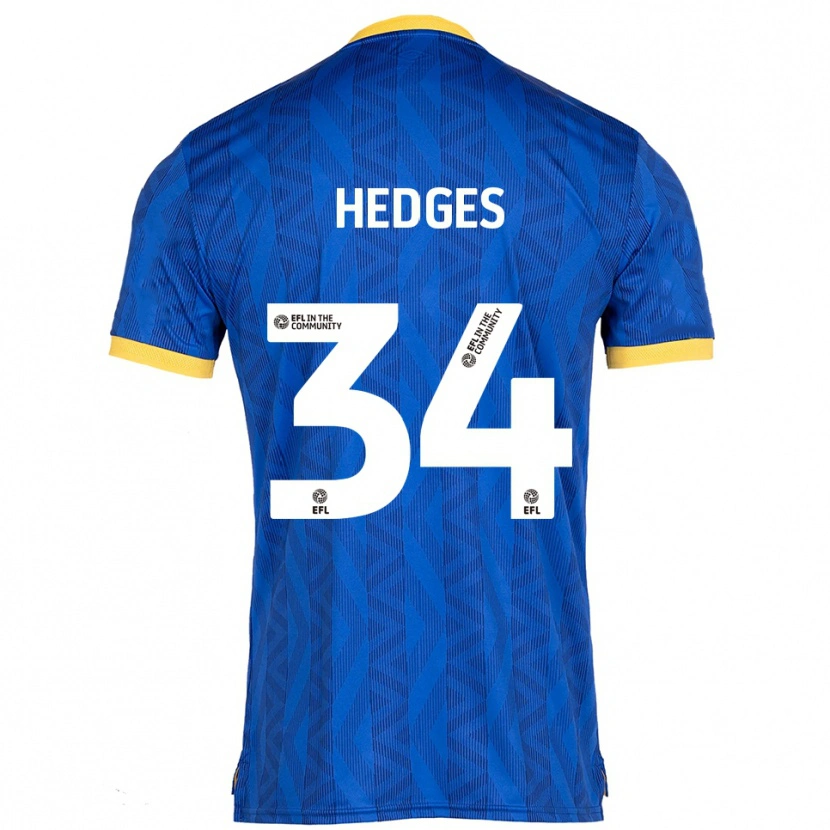 Danxen Men Harry Hedges #34 Navy Yellow Home Jersey 2025/26 T-Shirt