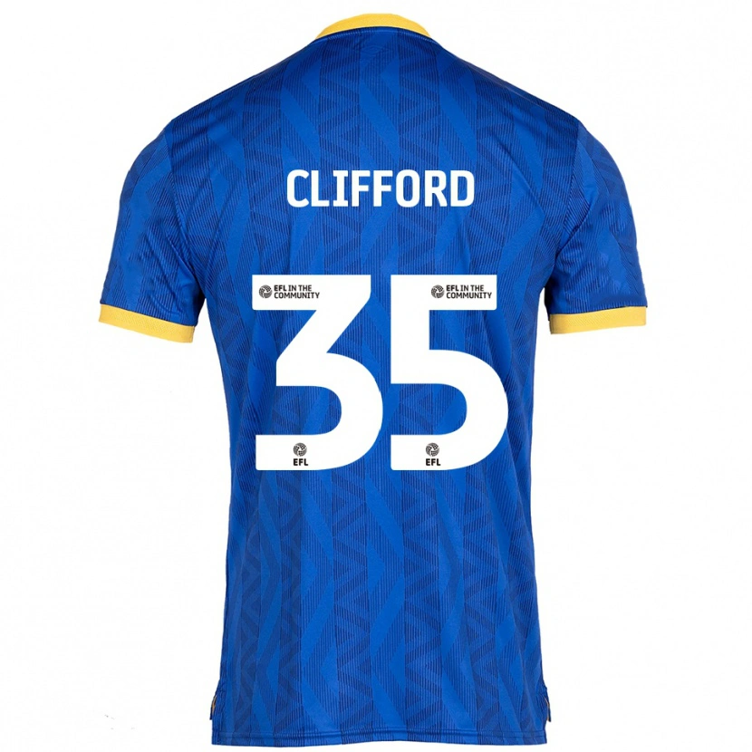 Danxen Men Georgia Clifford #35 Navy Yellow Home Jersey 2025/26 T-Shirt