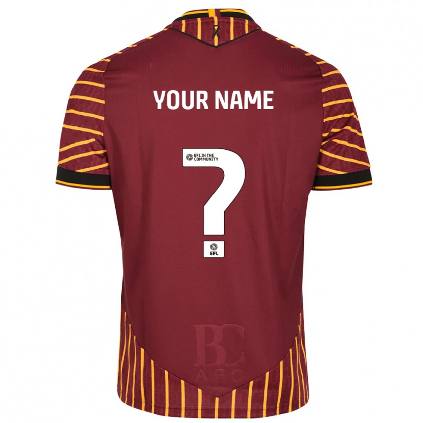 Danxen Men Your Name #0 Orange Burgundy Home Jersey 2025/26 T-Shirt