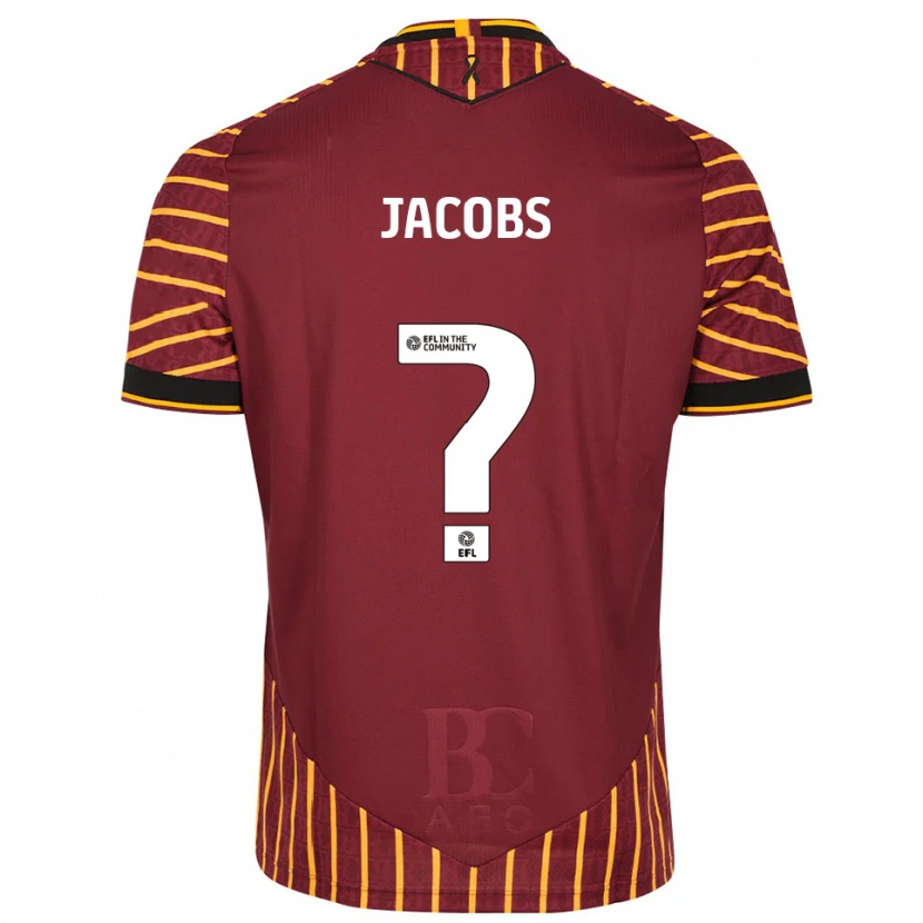 Danxen Men Mia Jacobs #0 Orange Burgundy Home Jersey 2025/26 T-Shirt