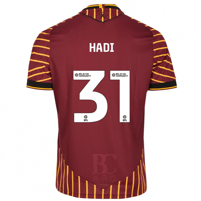Danxen Men Zac Hadi #31 Orange Burgundy Home Jersey 2025/26 T-Shirt