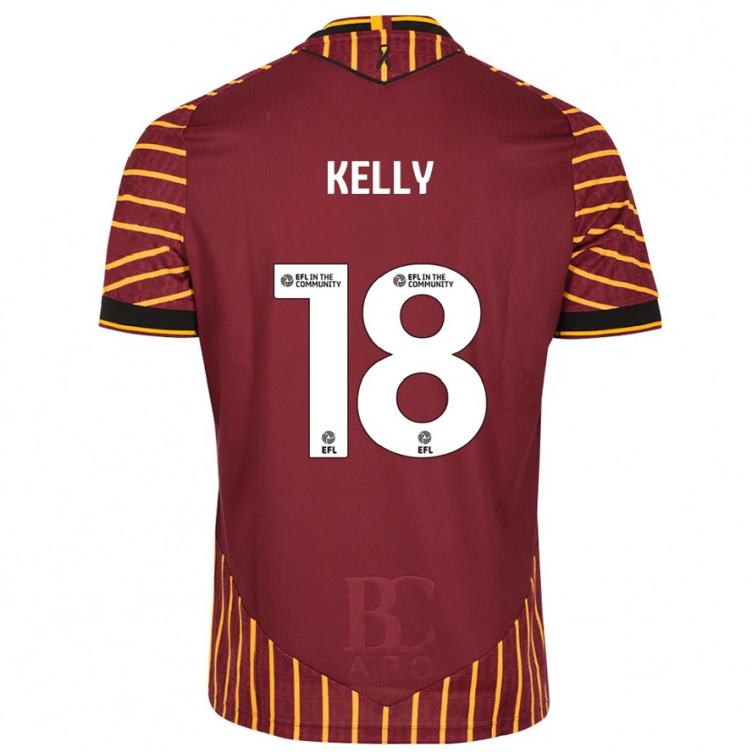 Danxen Men Ciaran Kelly #18 Orange Burgundy Home Jersey 2025/26 T-Shirt