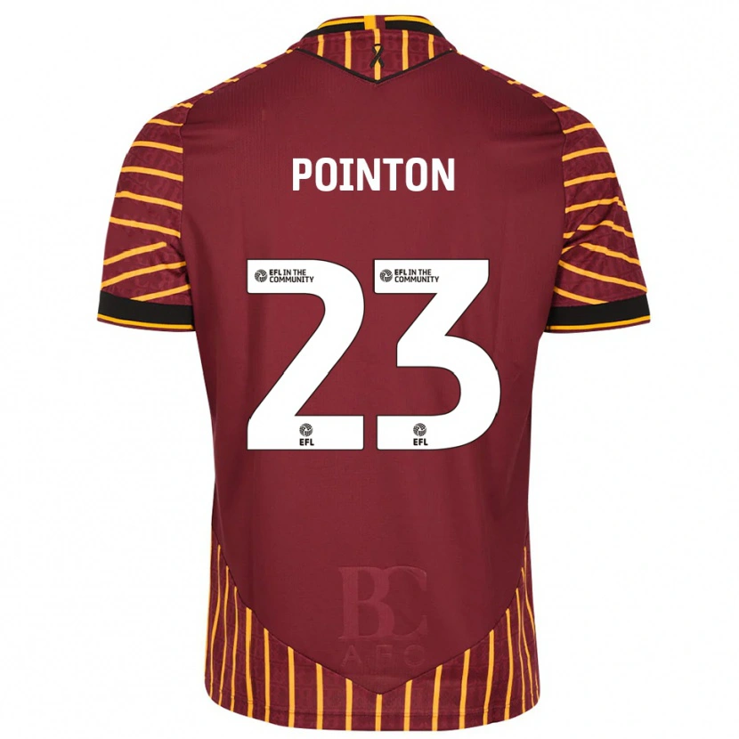 Danxen Men Bobby Pointon #23 Orange Burgundy Home Jersey 2025/26 T-Shirt