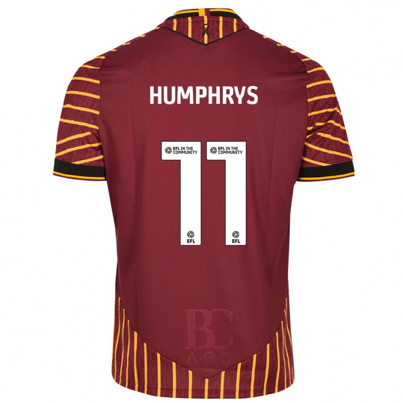 Danxen Men Stephen Humphrys #11 Orange Burgundy Home Jersey 2025/26 T-Shirt