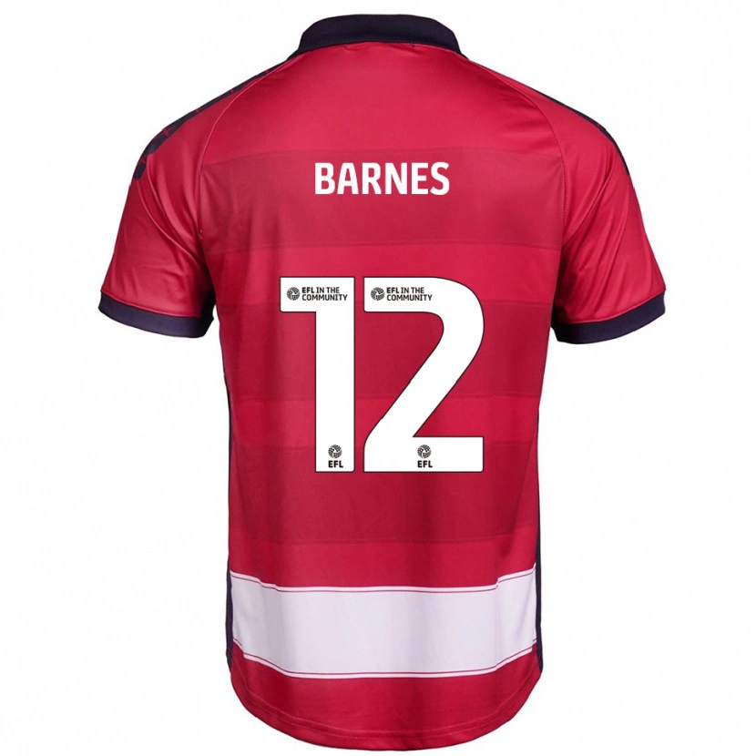 Danxen Men Ruby Barnes #12 Red White Home Jersey 2025/26 T-Shirt
