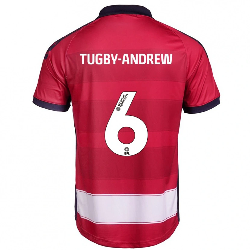 Danxen Men Jessica Tugby-Andrew #6 Red White Home Jersey 2025/26 T-Shirt