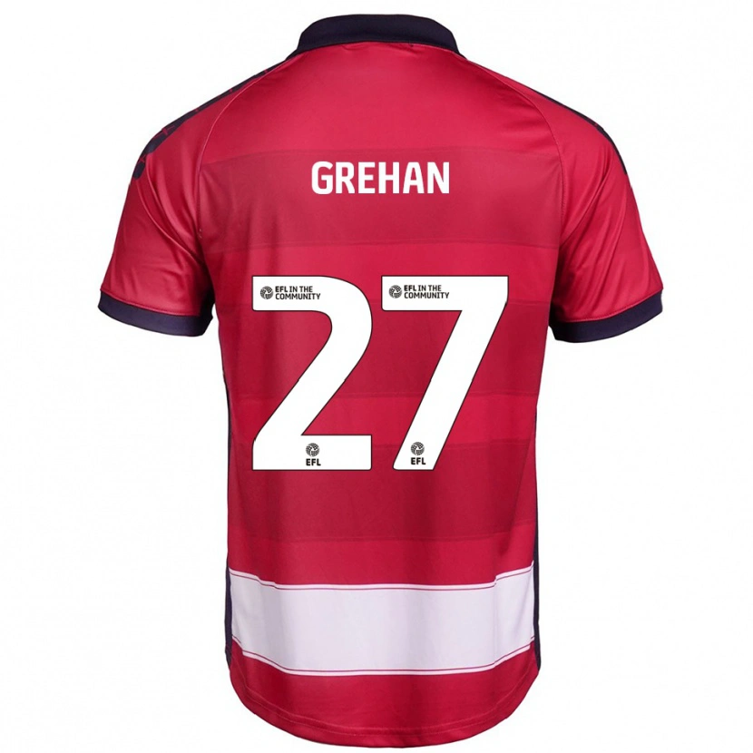 Danxen Men Seán Grehan #27 Red White Home Jersey 2025/26 T-Shirt