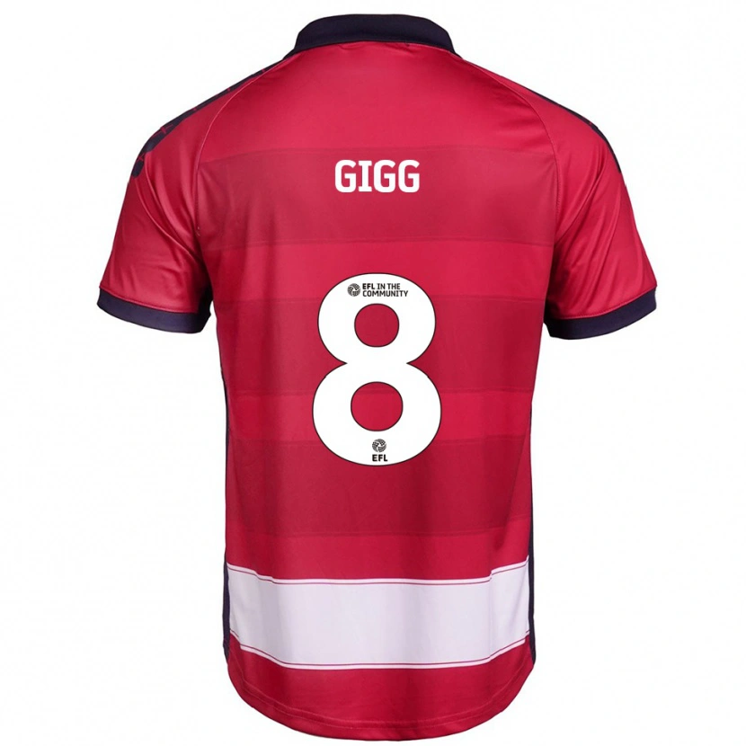 Danxen Men Izzy Gigg #8 Red White Home Jersey 2025/26 T-Shirt