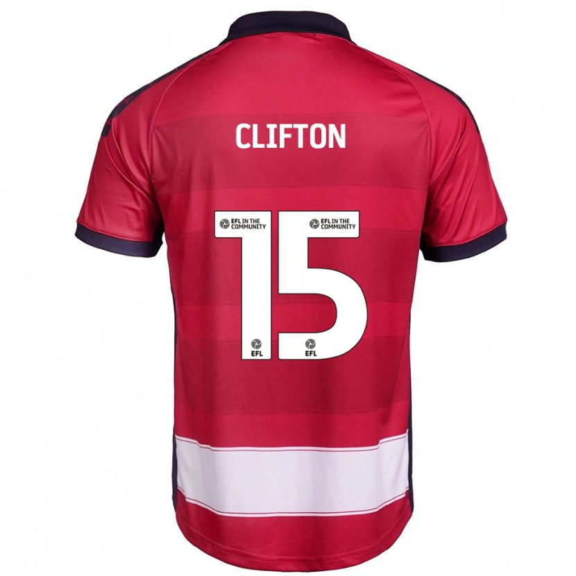 Danxen Men Harry Clifton #15 Red White Home Jersey 2025/26 T-Shirt