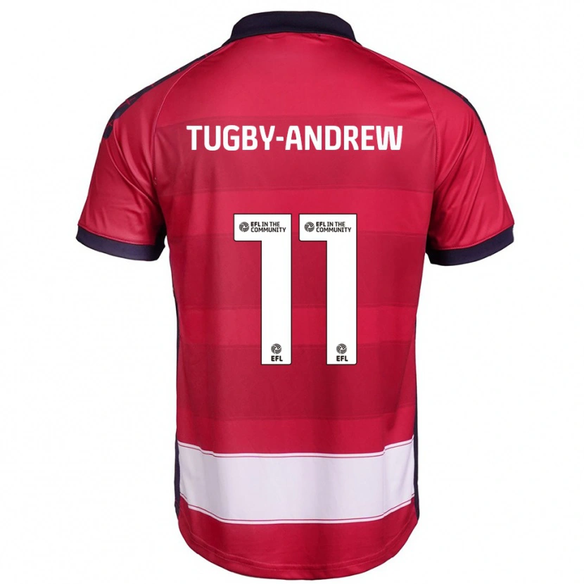 Danxen Men Lindsey Tugby-Andrew #11 Red White Home Jersey 2025/26 T-Shirt