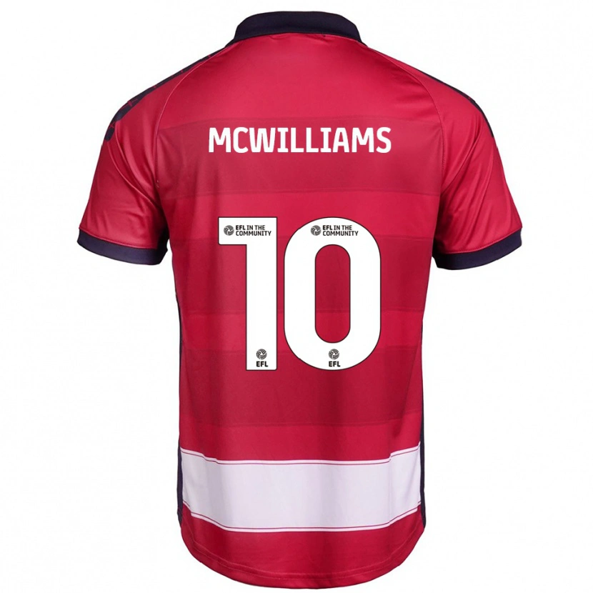 Danxen Men Hannah Mcwilliams #10 Red White Home Jersey 2025/26 T-Shirt