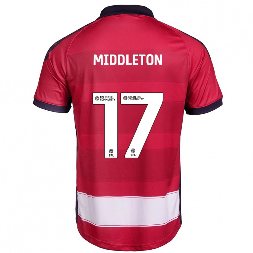 Danxen Men Glenn Middleton #17 Red White Home Jersey 2025/26 T-Shirt