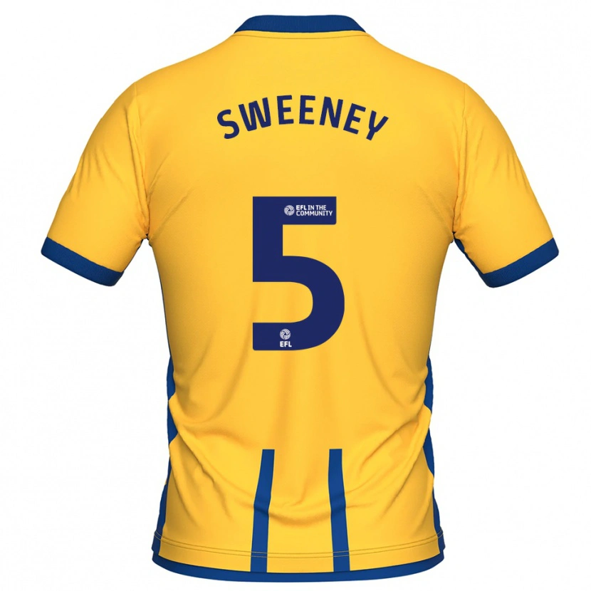 Danxen Men Ryan Sweeney #5 Yellow Blue Home Jersey 2025/26 T-Shirt