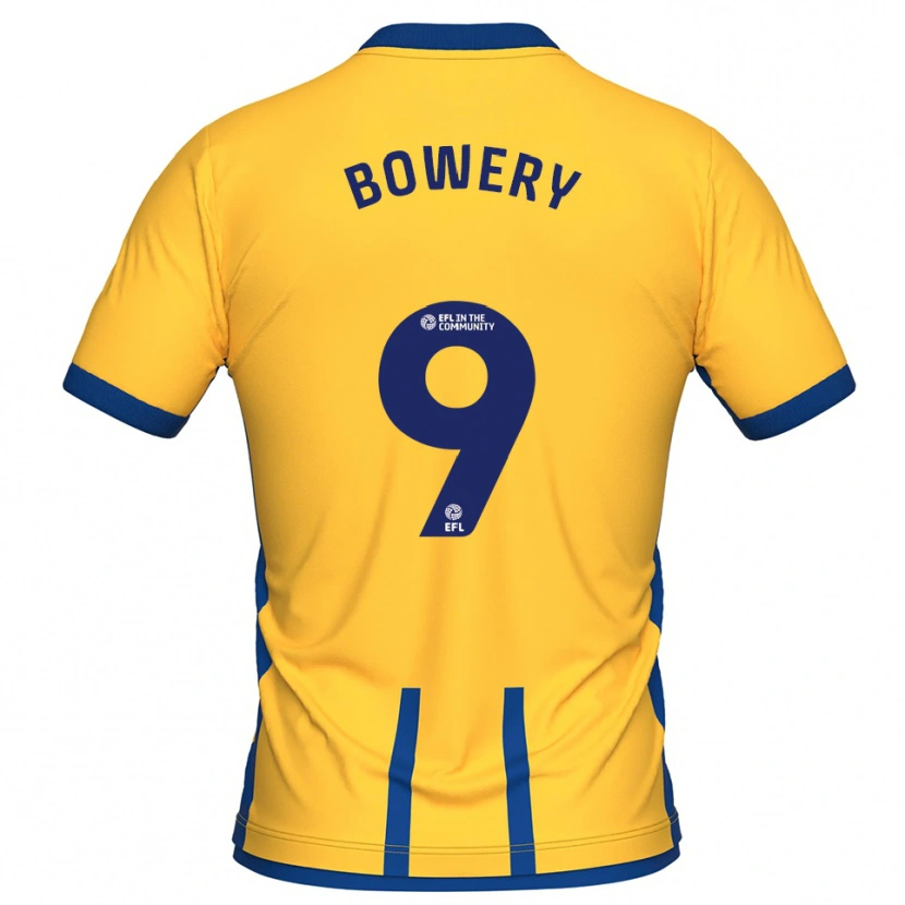 Danxen Men Jordan Bowery #9 Yellow Blue Home Jersey 2025/26 T-Shirt