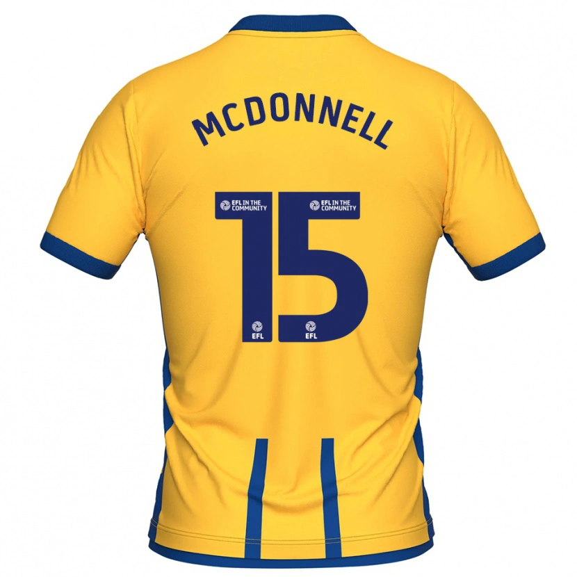 Danxen Men Jamie Mcdonnell #15 Yellow Blue Home Jersey 2025/26 T-Shirt
