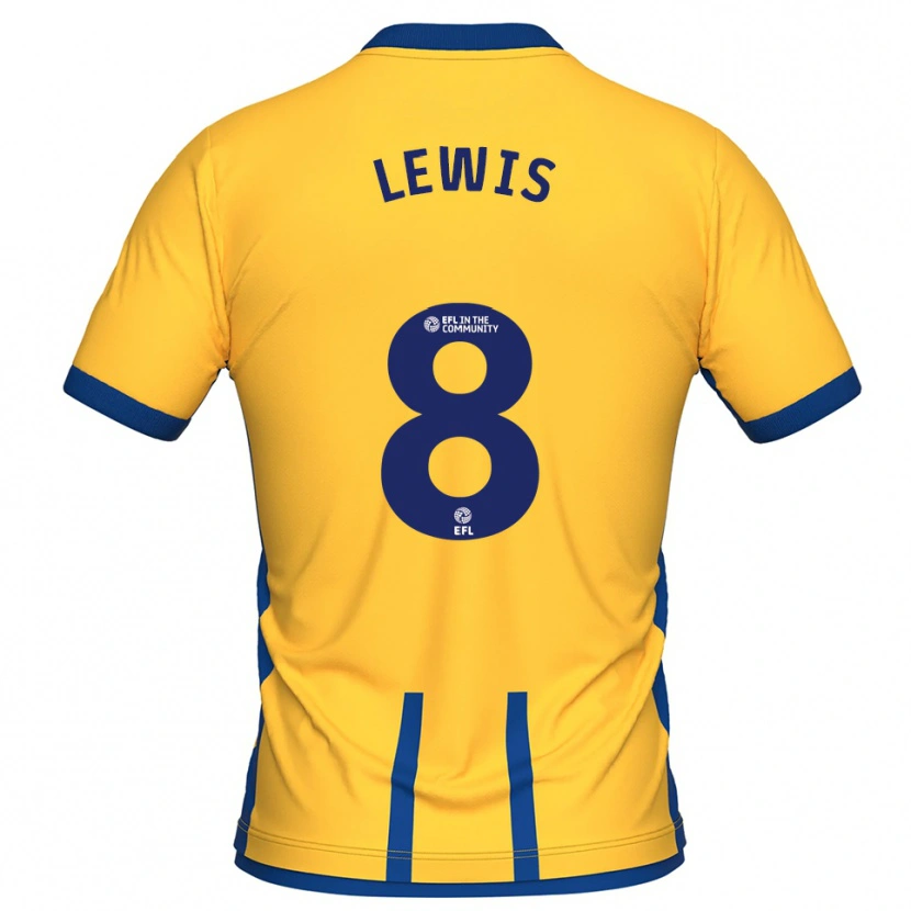 Danxen Men Aaron Lewis #8 Yellow Blue Home Jersey 2025/26 T-Shirt