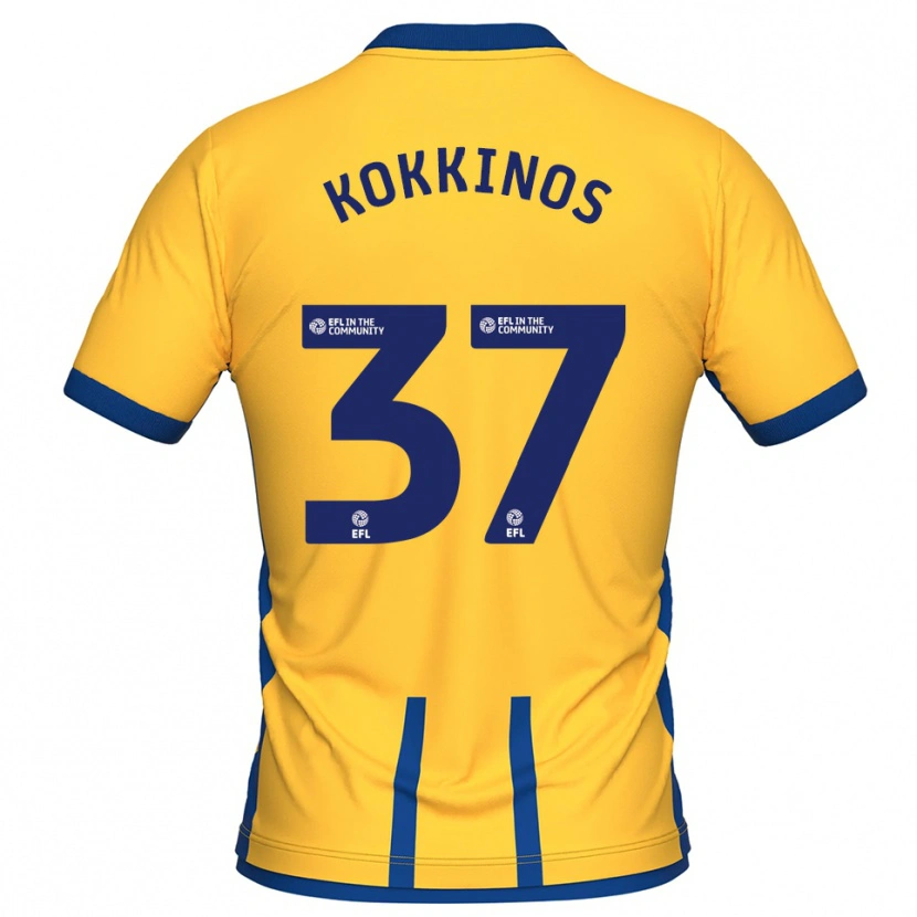 Danxen Men Ronnie Kokkinos #37 Yellow Blue Home Jersey 2025/26 T-Shirt