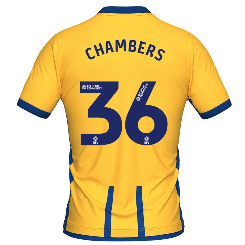 Danxen Men Jayden Chambers #36 Yellow Blue Home Jersey 2025/26 T-Shirt