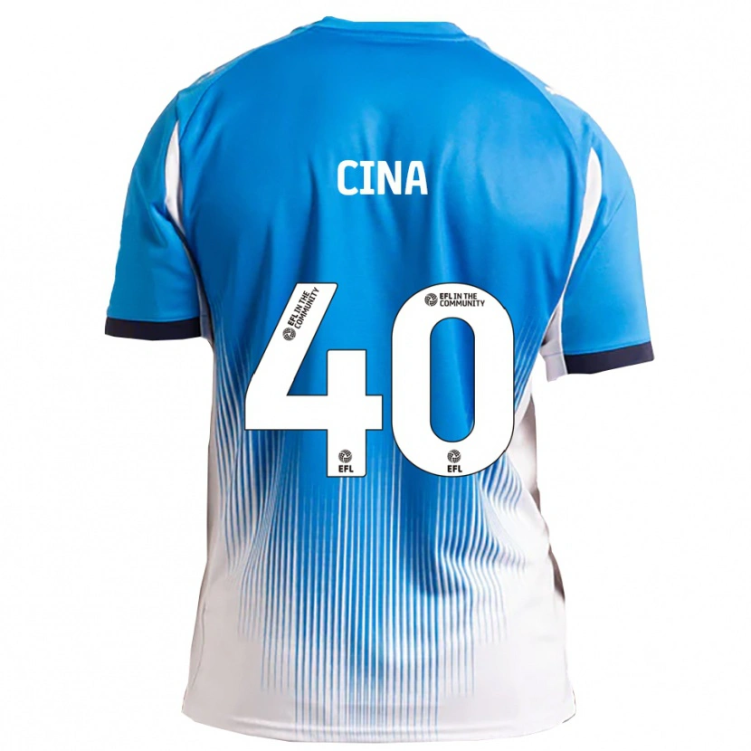 Danxen Men Bruno Cina #40 Blue White Home Jersey 2025/26 T-Shirt