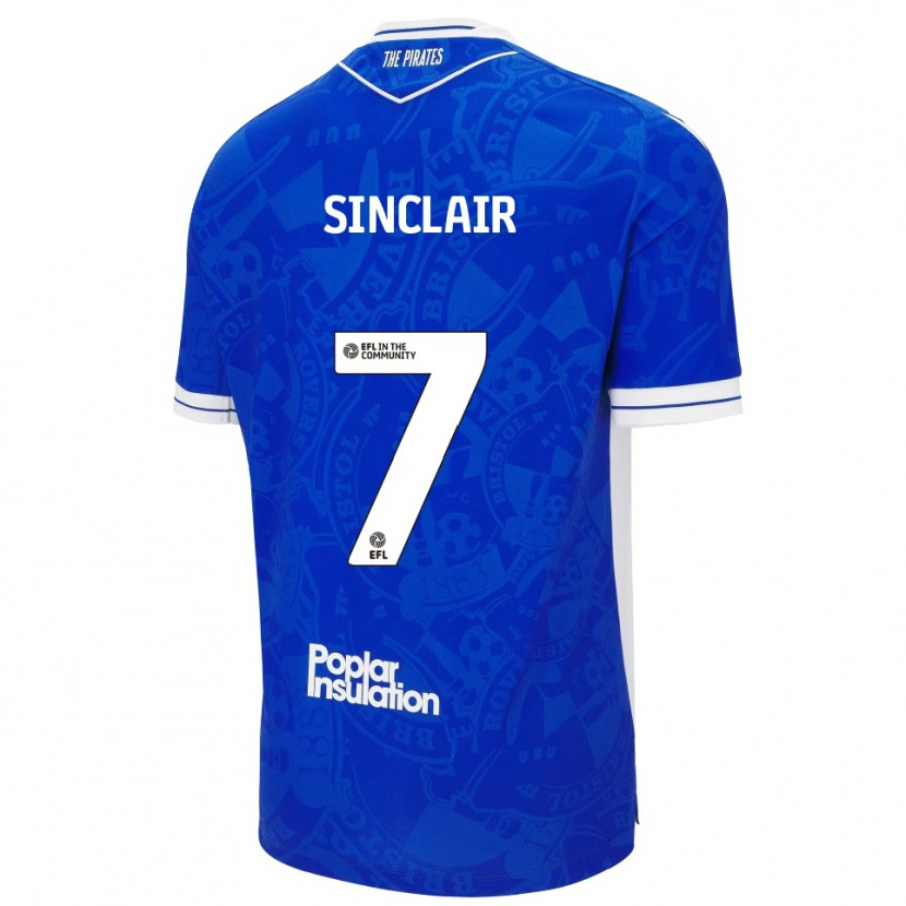Danxen Men Scott Sinclair #7 Blue White Home Jersey 2025/26 T-Shirt