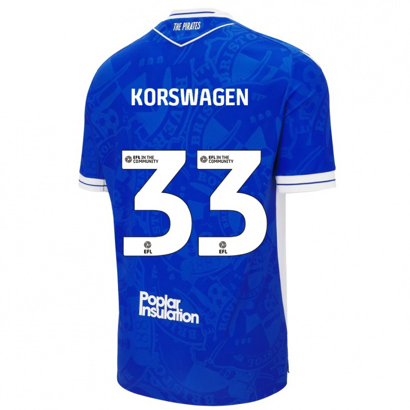 Danxen Men Mattijis Korswagen #33 Blue White Home Jersey 2025/26 T-Shirt