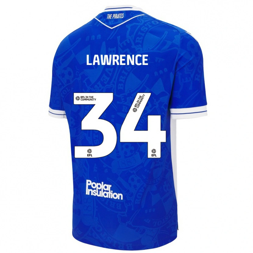 Danxen Men Jerry Lawrence #34 Blue White Home Jersey 2025/26 T-Shirt