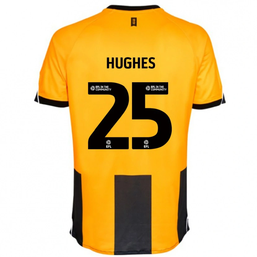 Danxen Men Ben Hughes #25 Orange Black Home Jersey 2025/26 T-Shirt