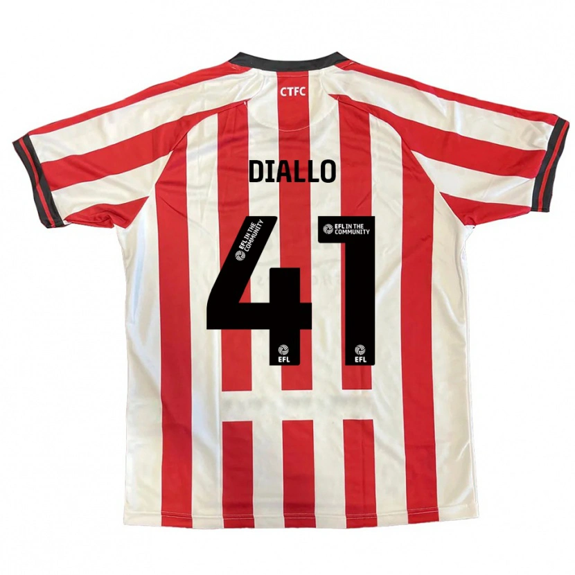Danxen Men Mamadou Diallo #41 Red White Black Home Jersey 2025/26 T-Shirt