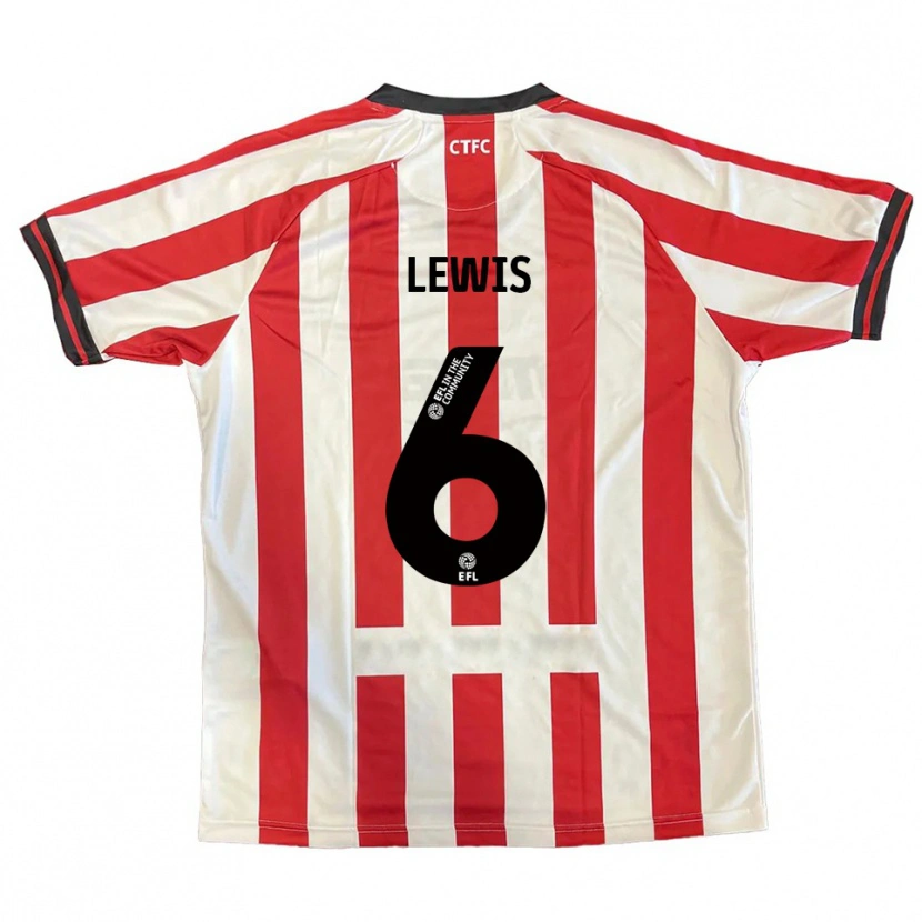 Danxen Men Megan Lewis #6 Red White Black Home Jersey 2025/26 T-Shirt