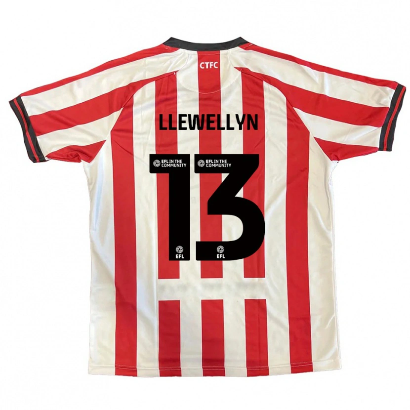 Danxen Men Ffion Llewellyn #13 Red White Black Home Jersey 2025/26 T-Shirt