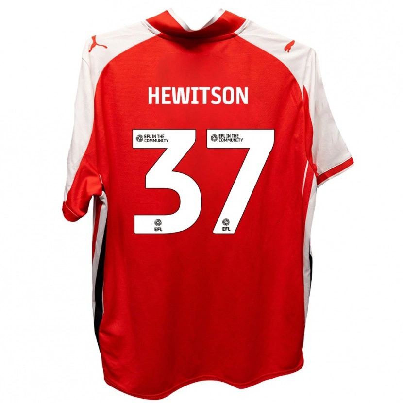 Danxen Men Luke Hewitson #37 Red White Home Jersey 2025/26 T-Shirt