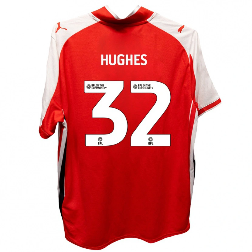 Danxen Men Kayden Hughes #32 Red White Home Jersey 2025/26 T-Shirt