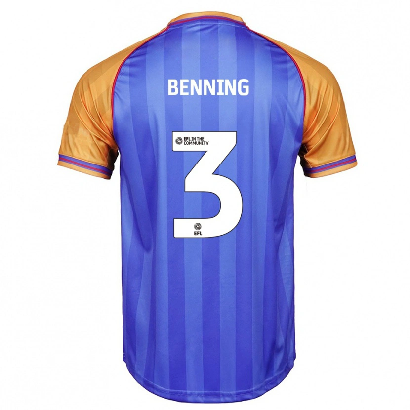 Danxen Men Mal Benning #3 Blue Orange Home Jersey 2025/26 T-Shirt
