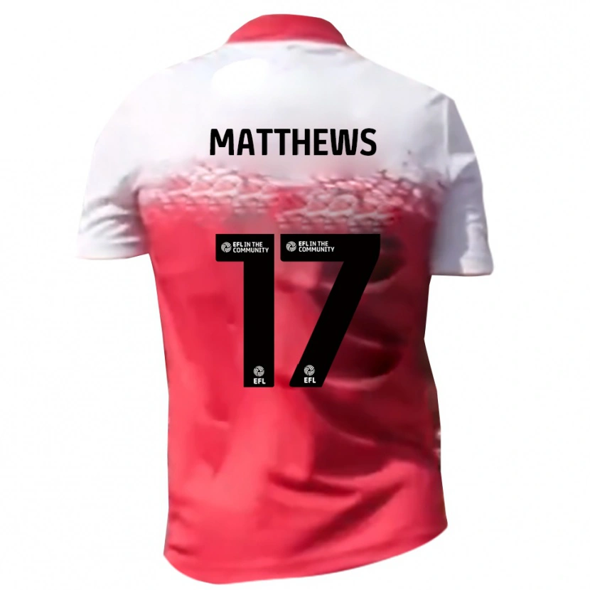 Danxen Men Devon Matthews #17 Red White Home Jersey 2025/26 T-Shirt