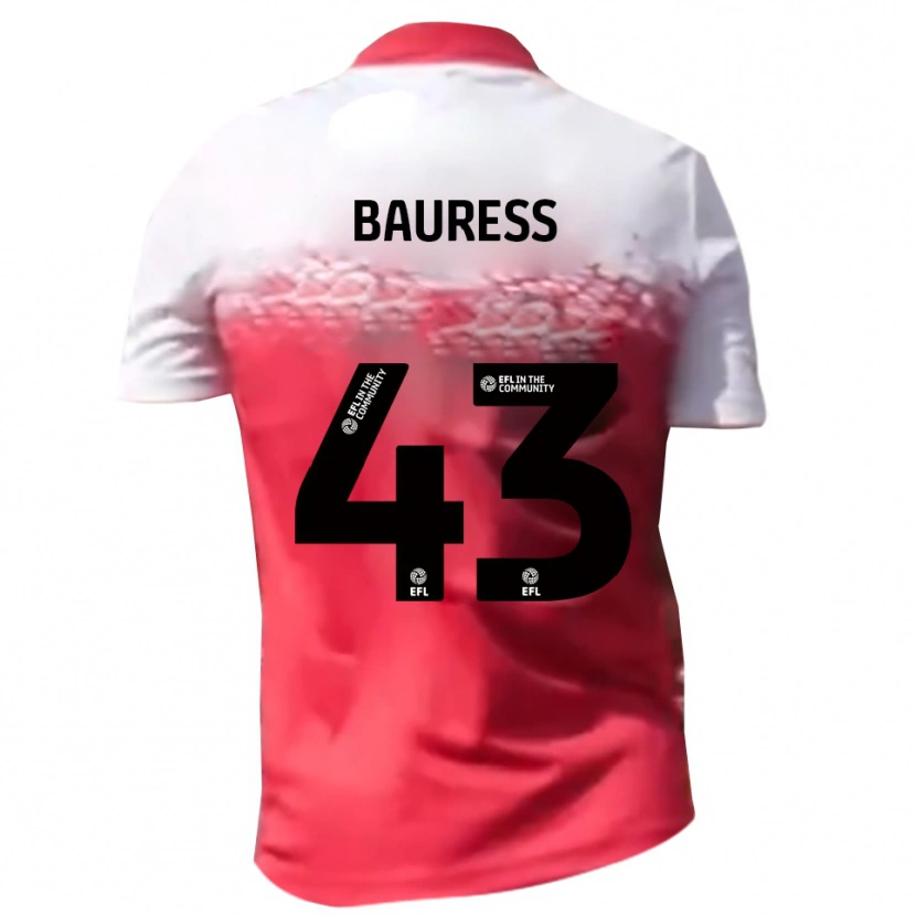 Danxen Men Joe Bauress #43 Red White Home Jersey 2025/26 T-Shirt