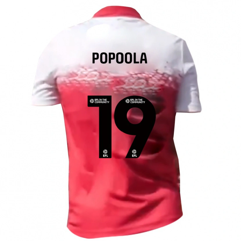 Danxen Men Anjola Popoola #19 Red White Home Jersey 2025/26 T-Shirt