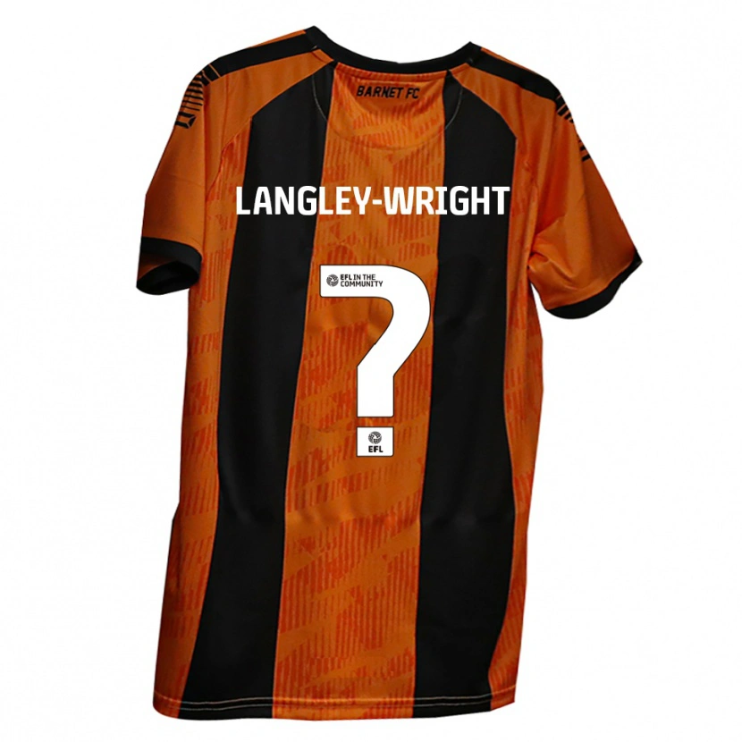 Danxen Men Portia-Milan Langley-Wright #0 Orange Black Home Jersey 2025/26 T-Shirt