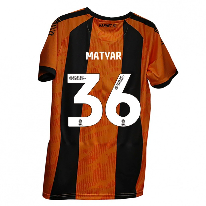 Danxen Men Rohat Matyar #36 Orange Black Home Jersey 2025/26 T-Shirt