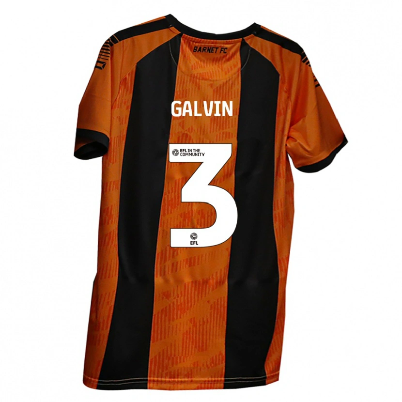 Danxen Men Ryan Galvin #3 Orange Black Home Jersey 2025/26 T-Shirt