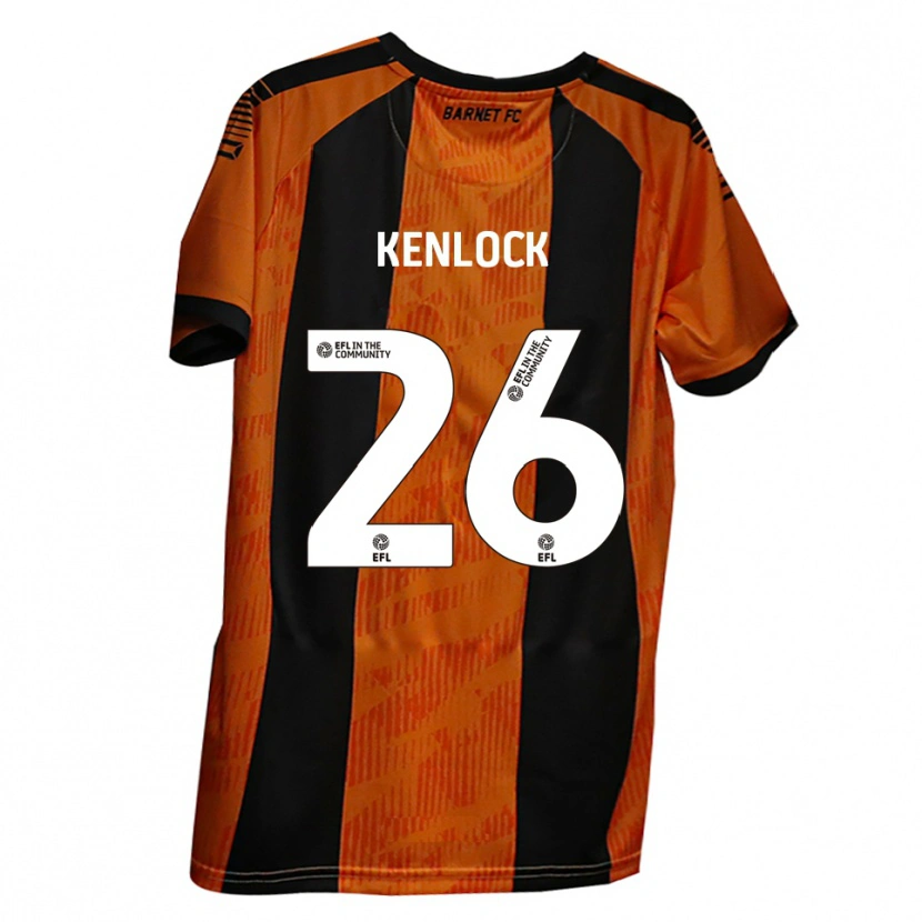 Danxen Men Myles Kenlock #26 Orange Black Home Jersey 2025/26 T-Shirt