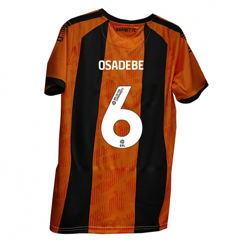Danxen Men Emmanuel Osadebe #6 Orange Black Home Jersey 2025/26 T-Shirt