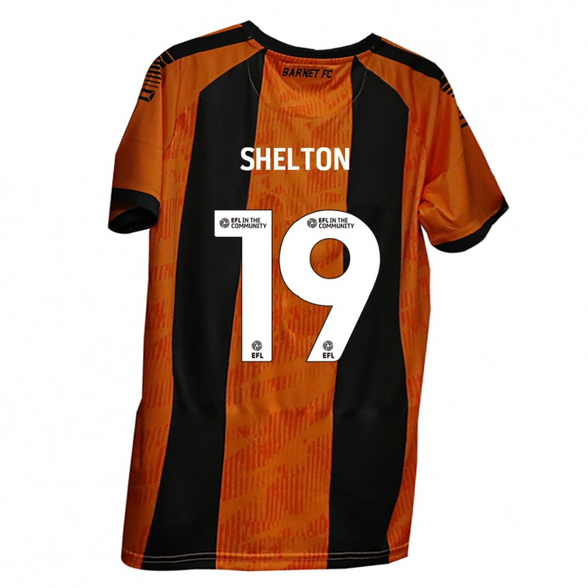 Danxen Men Mark Shelton #19 Orange Black Home Jersey 2025/26 T-Shirt