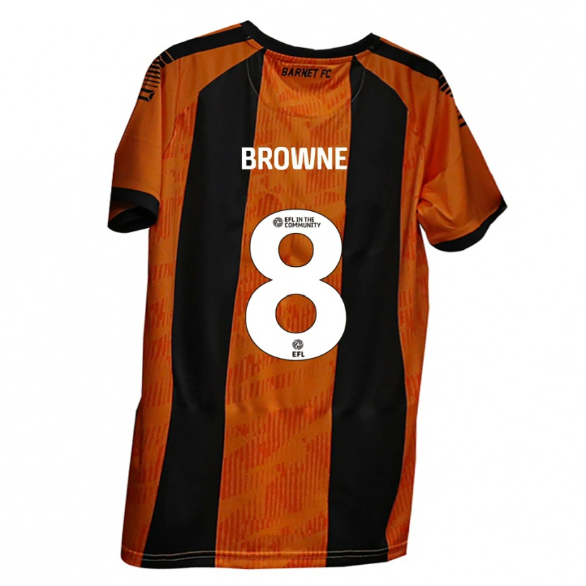 Danxen Men Rhys Browne #8 Orange Black Home Jersey 2025/26 T-Shirt