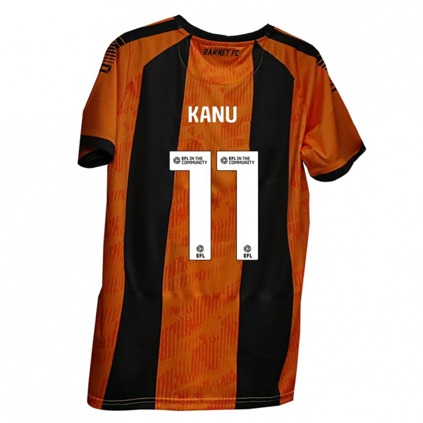 Danxen Men Idris Kanu #11 Orange Black Home Jersey 2025/26 T-Shirt