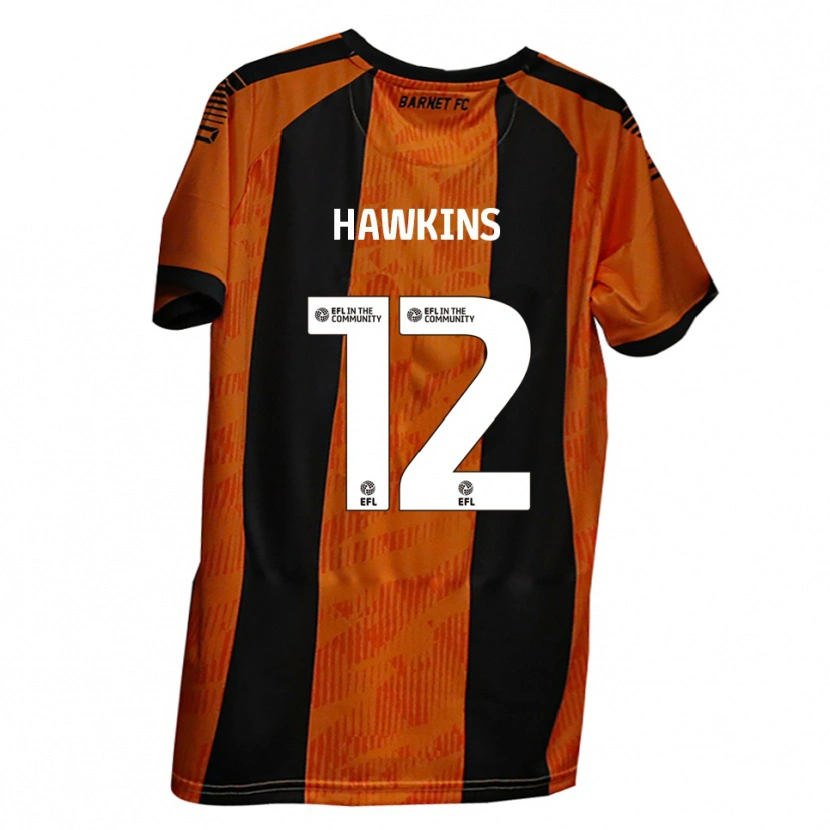 Danxen Men Oli Hawkins #12 Orange Black Home Jersey 2025/26 T-Shirt