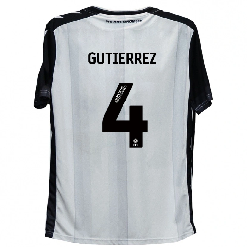 Danxen Men William Gutierrez #4 White Black Home Jersey 2025/26 T-Shirt