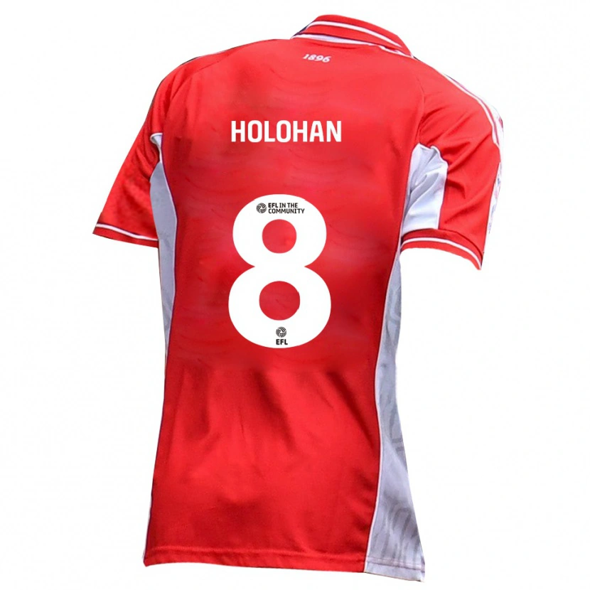 Danxen Men Gavan Holohan #8 Red White Home Jersey 2025/26 T-Shirt